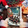 Christmas Advent Calendar with Santa Hats Christmas Tree Decorations Dachshund Countdown Calendar for Kids Toddlers Xmas Gifts