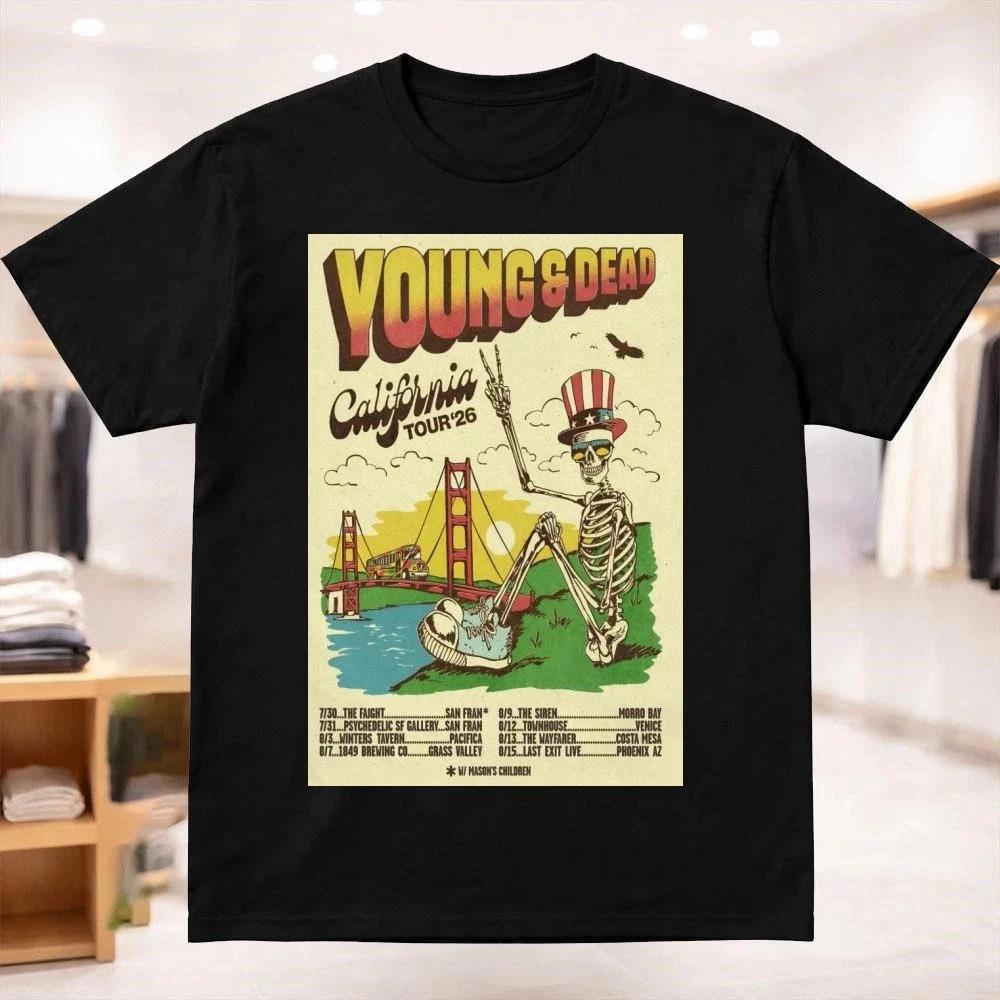 Футболка с плакатом тура Young And Dead California 2026 M