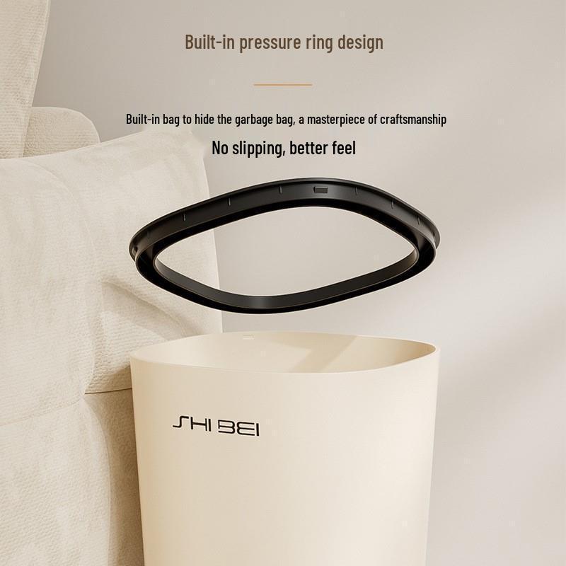 2024 New Style Large Capacity Trash Can with Push Lid for Living Room, Bathroom, Kitchen, and Toilet