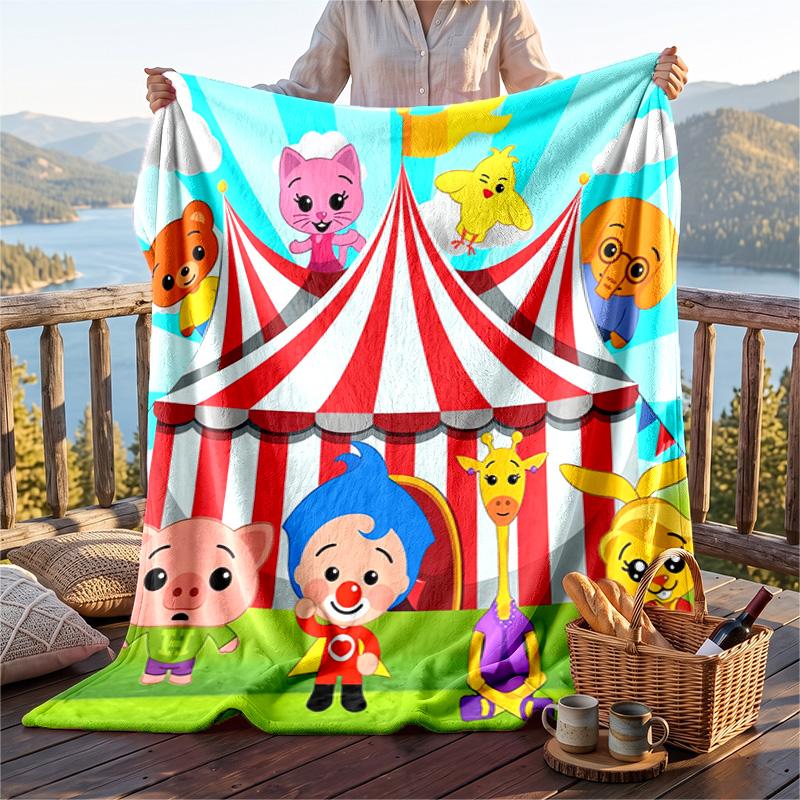 Coperta Calda in Flanella Modello El Payaso Plim Plim, Coperta Leggera Confortevole per Letto Divano