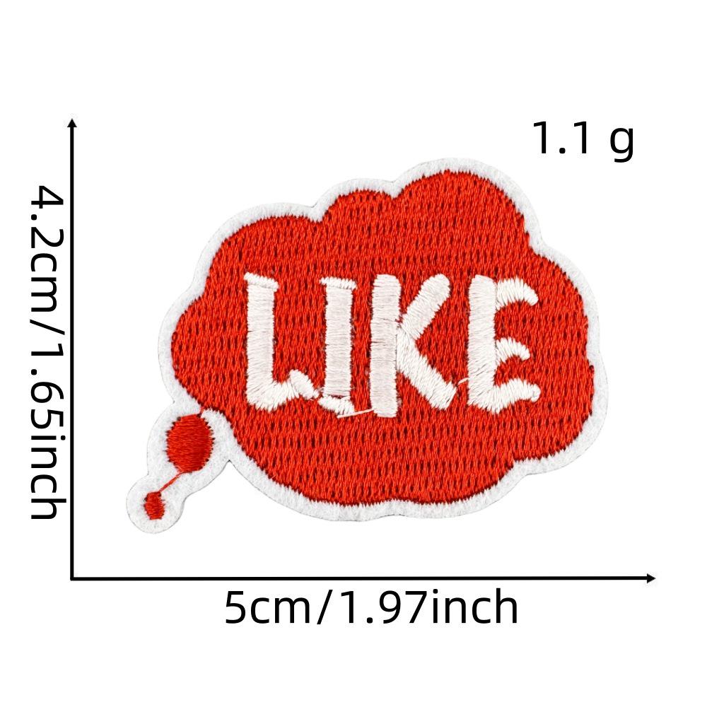 Забавная вышитая мультяшная нашивка-заколка для волос: Серия креативных английских букв