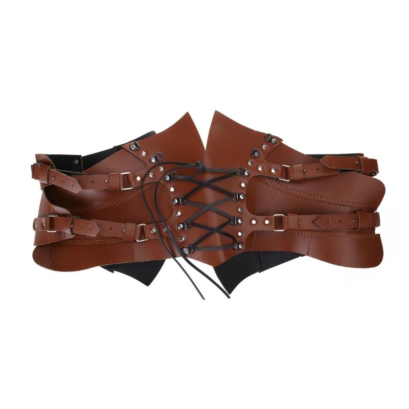 Vintage Corset Waist Belt for Women Renaissance Costume PU Girdle Belt Waiststrap Party Props Waistband Cosplay Costume