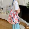 Hanfeng Summer Largecapacity Hand Carry Shoulder Bag Drawstring Shopping Bag Fresh Floral Tote Bag Underarm Bag