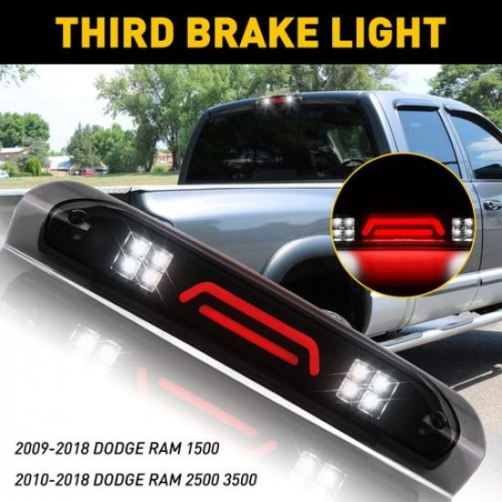 Fit 2002-2009 Dodge RAM 1500 2500 3500 LED Smoked 3Rd Third Cargo Brake Light