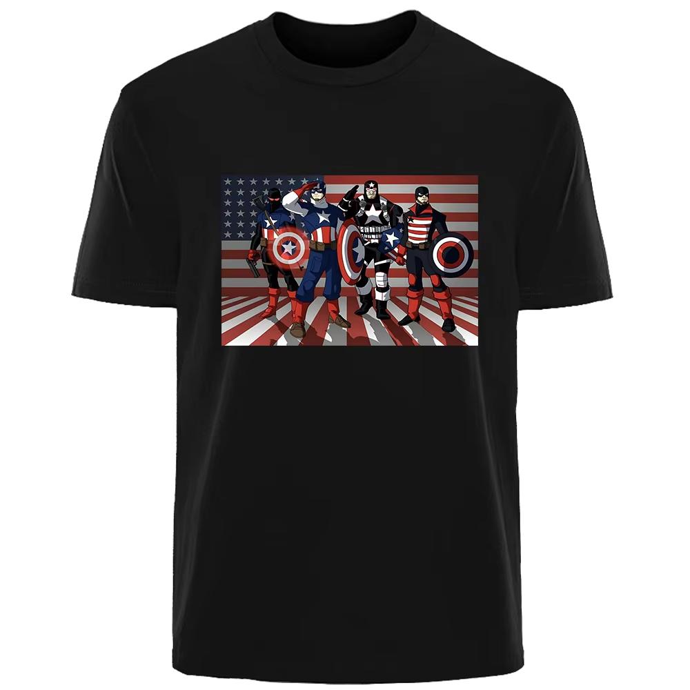 

Marvel Avengers Summer shortsleeved Unisex and WOMEN design Iron Unisex and Captain America fashion Tshirt M