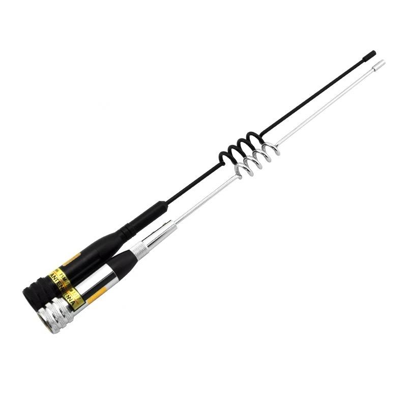 TSM-1317 VHF/UHF Dual Band Car Radio Antenna High-Gain Steel Whip Decorative Antenna for Effective Communication