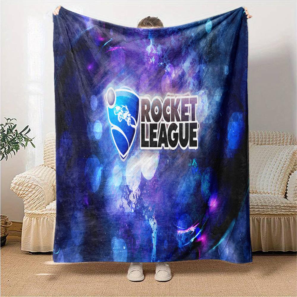 1 Stück Decke - Spiel Rocket League Print Design, Leichte Decke für Sofa, Bett - Weich & Warm, Geschenk für Alle Jahreszeiten
