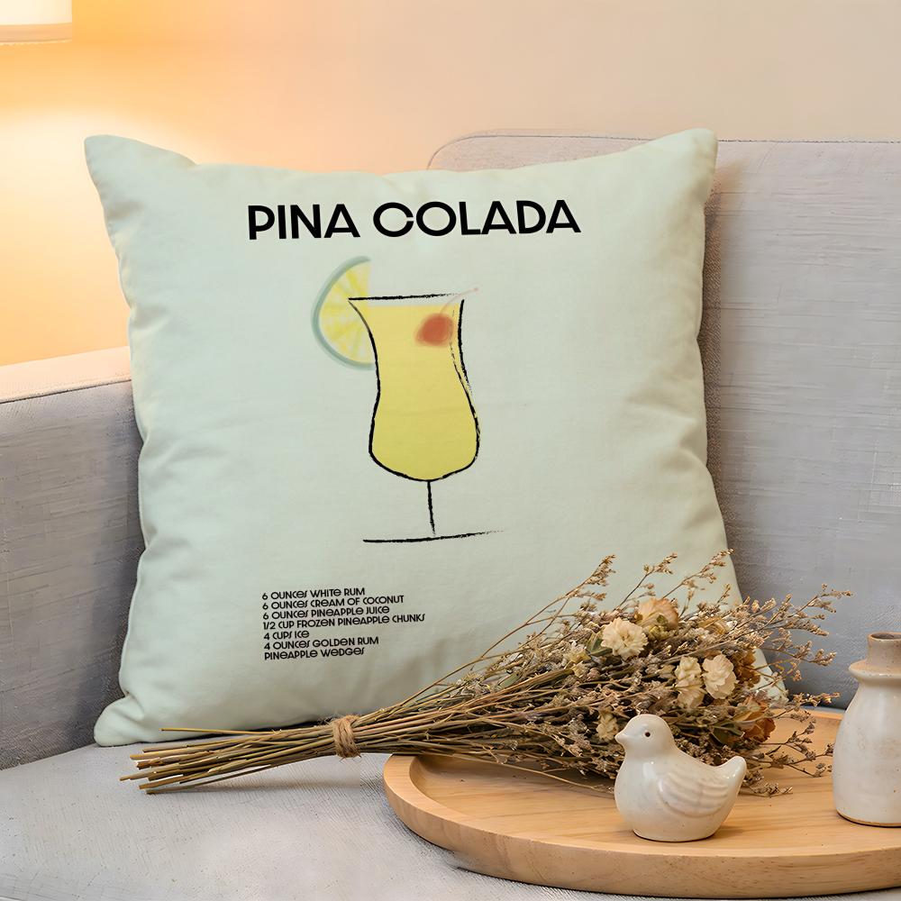 

Cushion Cover Linen SkinFriendly Soft Decorative Case For Sofa Home Decor Anime PPina CColada Cocktail Pillow cover 30x30cm