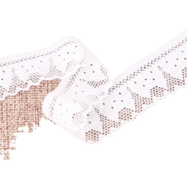 Black And White Lace Elastic Skirt, Children'S Clothes Hem Decorative Mesh Hollow Belt Diy Accessories Fabric