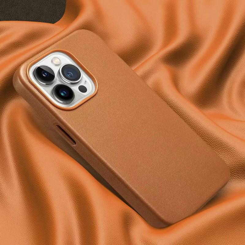 Leather MagSafe Case IPhone 17 Pro Max 16 Plus Magnetic Protective Cover
