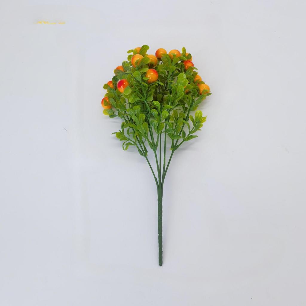 1PC Fortune Fruit Simulation Flower Fugui Fruit Ornament Plastic Flower Foam Berry Kumquat Eucalyptus Home Furnishings
