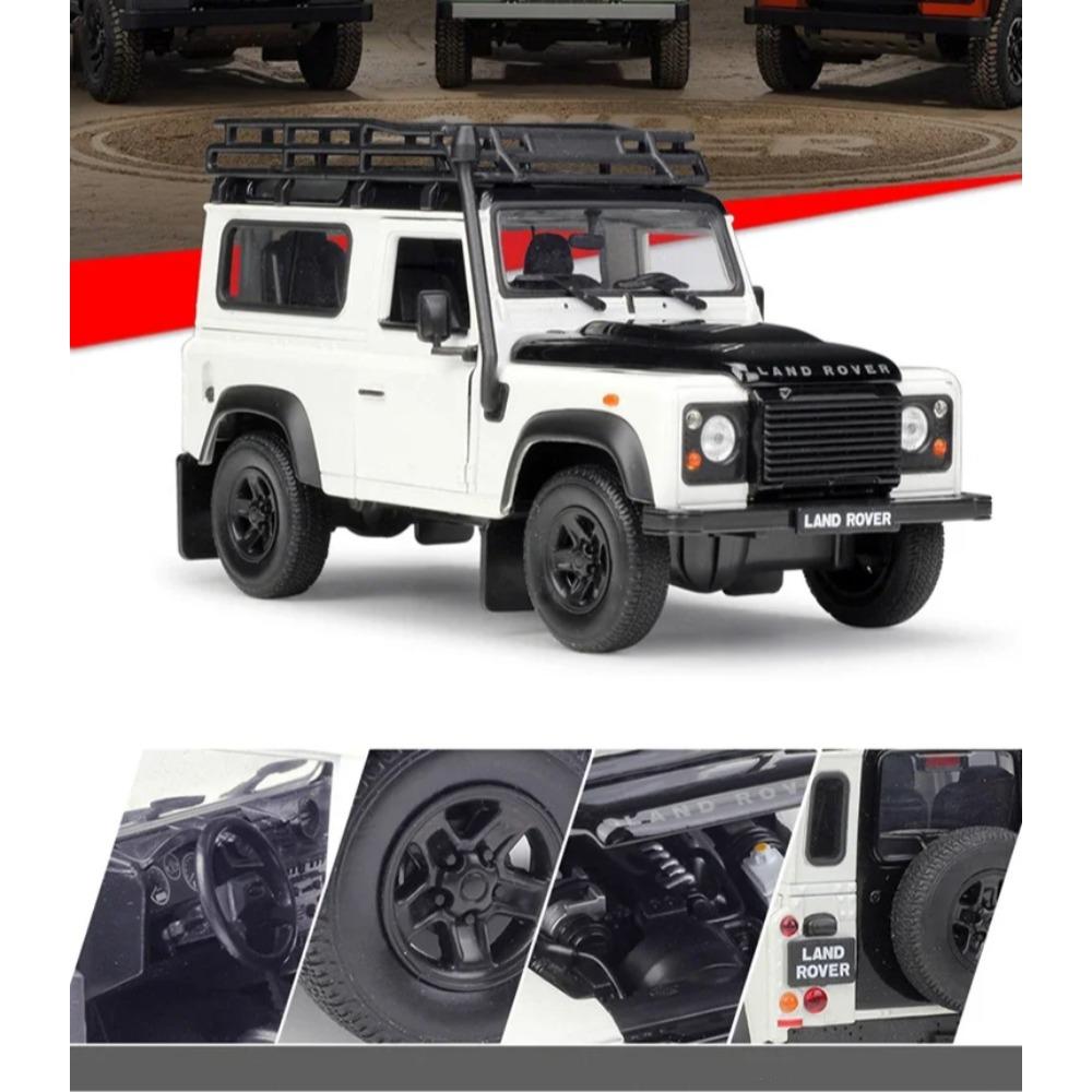 Welly 1/24 Land Rover Defender Alloy Car Model Diecast Metal Off-Road Vehicle Car Model Simulation Collection Childrens Toy Gift