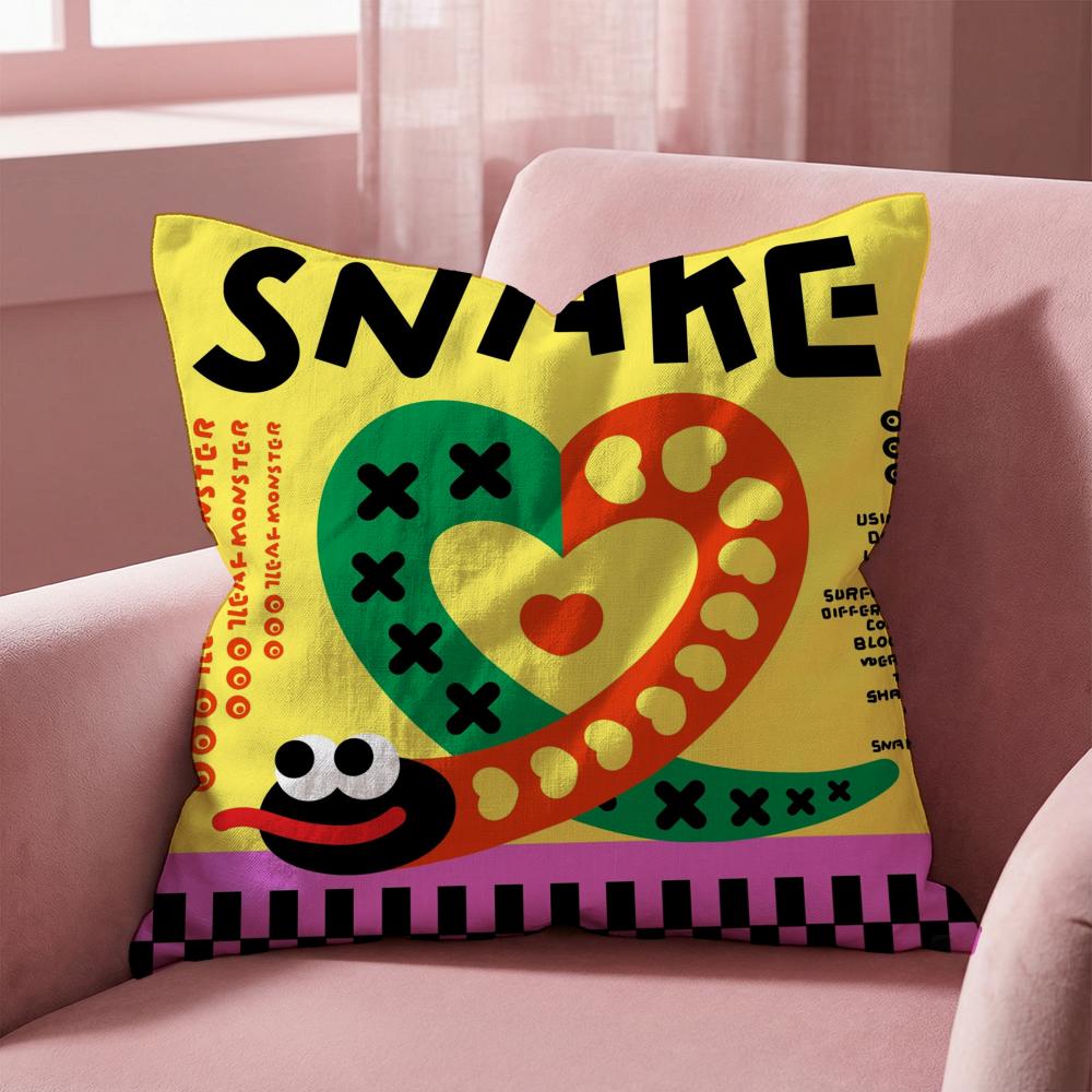 

Chinese Zodiac Print Cushion Cover Multi-Scene Pillow Cover for Home & Car - Reversible, Soft & Durable for Daily Use 30cmx30cm