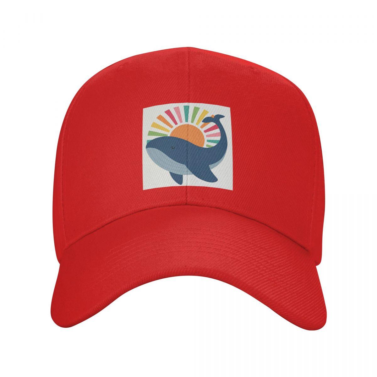 

Cartoon Whale Ocean Animal Sunset Print Baseball Caps Snapback Men Women Hats Adjustable Cap Hip Hop Baseball Hat Casquette One Size