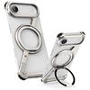 Oatsbasf Frameless Metal Phone Case for 17 Air/17 Pro/Pro Max with Kickstand 360° Rotatable Magsafe Protective Shockproof