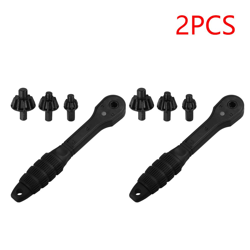 2-in-1 Drill Chuck Key Wrench Chuck Key Drill Press with 3 Heads Double Head Chuck Drill Key Wrench for Power Tools