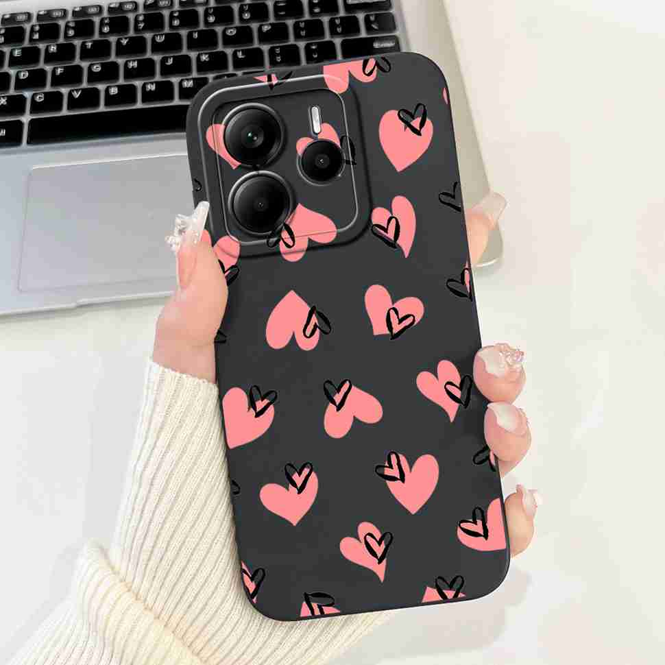 Luxury Rose Cover For Xiaomi Redmi Note 14 5G Case 6.67" Soft Slim Phone Case For Redmi Note 14 Note14 5G Capa Bags