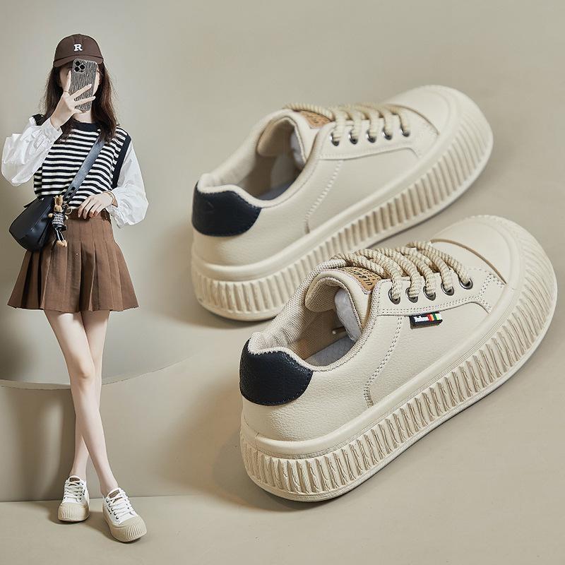 

Women s Simple Platform Sneakers, Casual Lace Up Outdoor Shoes, Comfortable Low Top Shoes 35 хаки