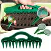 Hand Press Garden Seeder Tool 12 Cavity Fast Planting Dibber for Vegetables Flowers Efficient Soil Loosening Planter Aid Seeder