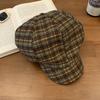 Versatile Red Plaid Cloud Beret Cap For Women Perfect For Casual Spring And Wear Summer
