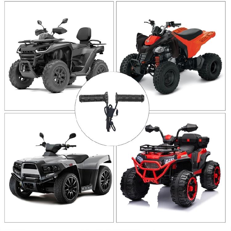 ATV Griffheizsystem 4-stufige Temperaturregelung 12V Beheizte Griffe Rutschfester Griff für Motorrad 7/8 22mm Lenker