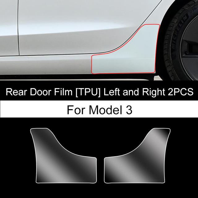 For Tesla Model3/Y 2017-2022 Front Door Rear Door Protective Film Invisible Car Clothing TPU Film Decoration Special Accessories