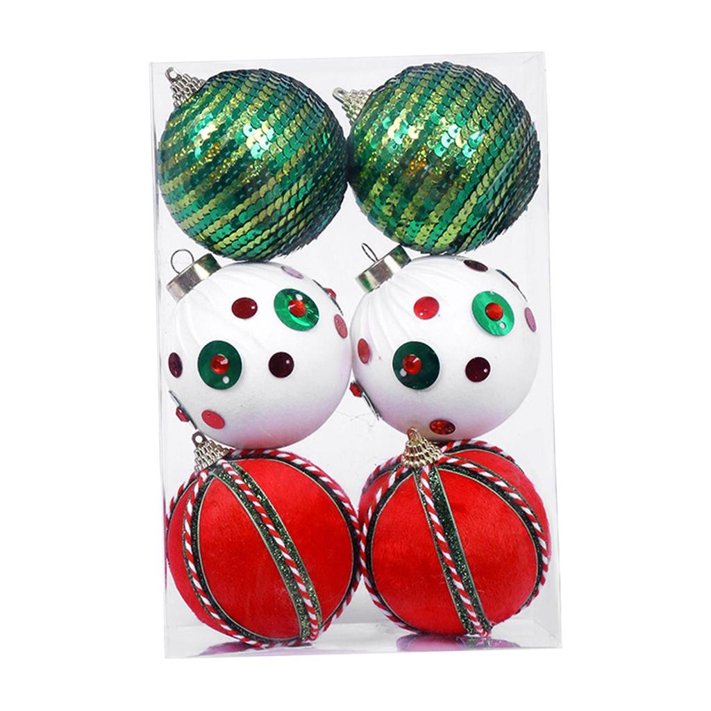 6Pcs Christmas Ball Ornaments Christmas Ornaments Christmas Decor Thoughtful Gift Hanging Ornaments for Anniversaries Holiday