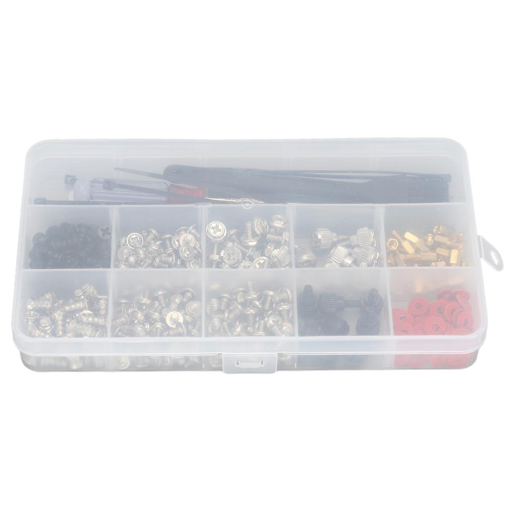 362Pcs Computer Screw Set Cable Tie Screwdriver Washer Cleaning Brush Maintenance Kit