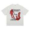 Mens TShirt DTG Print Shadow Graphic Cotton Harajuku Oversized Vintage Fashion Short Sleeve Tops Tees Y2k Streetwear Clothing