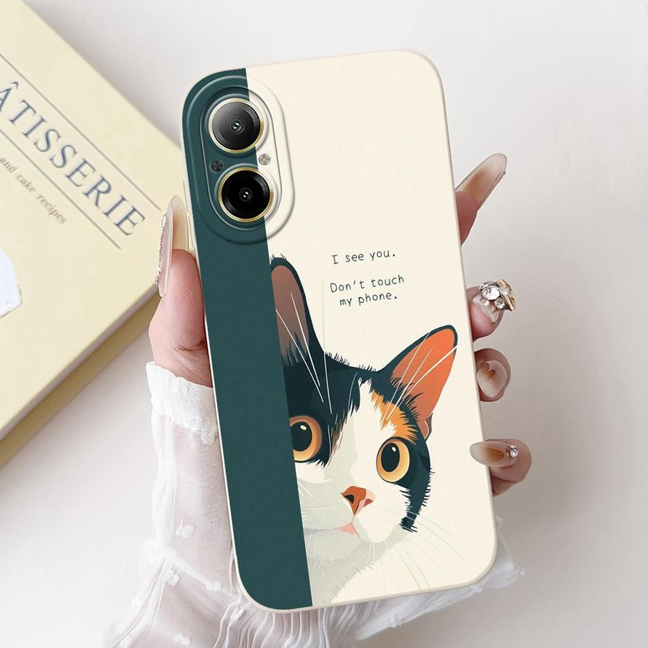 For Realme C67 4G Case RMX3890 Cute Panda Cartoon Cover Anti-Drop Phone Case For Realme C67 RealmeC67 4G Back Covers Soft Fundas