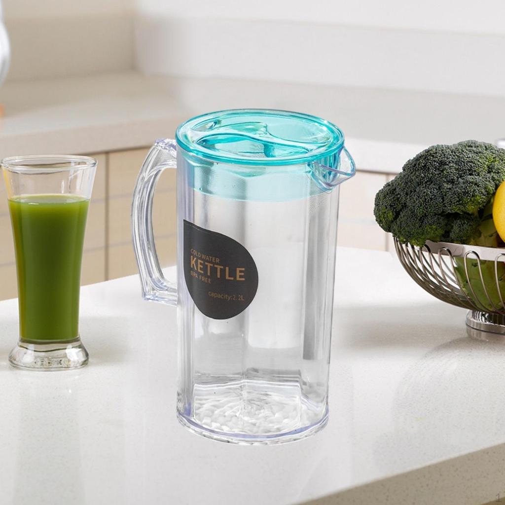 2200ml Clear Water Container with Handle Ideal for Cold Drinks