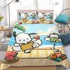 Kawaii P-Pochacco Duvet Cover Set Home Style Bedding Soft Laundry Cotton Bed 3 Piece Set Student Dormitory Gift