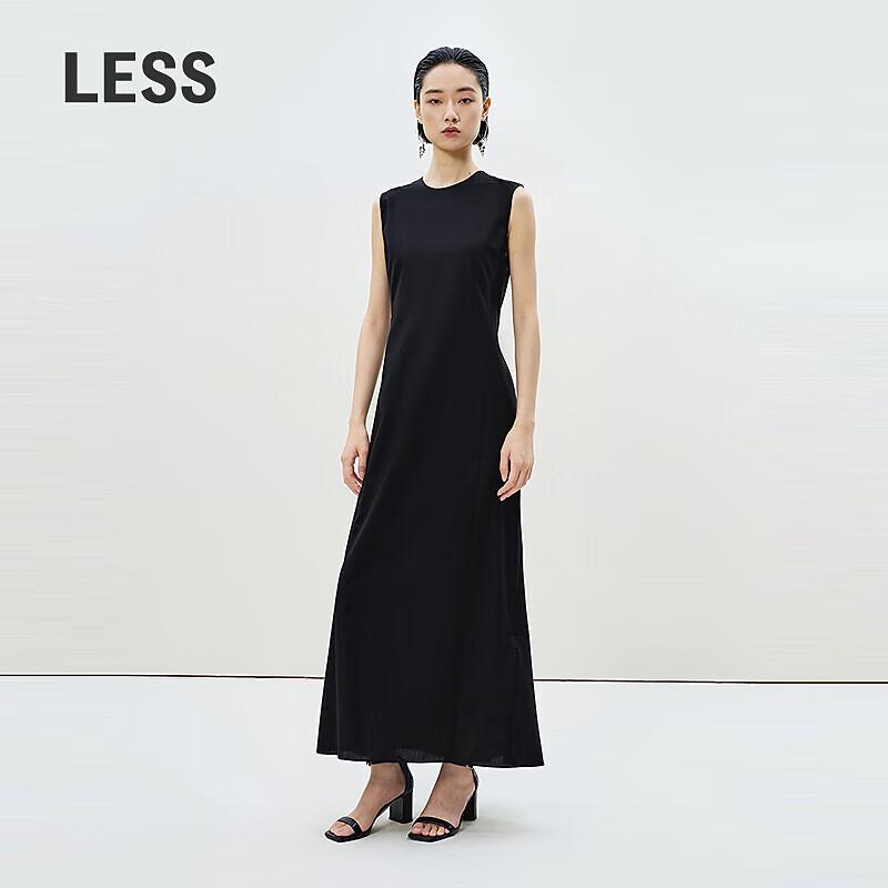 LESS 2025 Spring New Round Neck Sleeveless Long Dress
