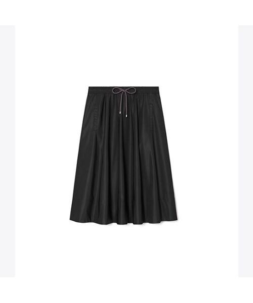 Tolibeochi Drawstring Nylon Skirt - Black