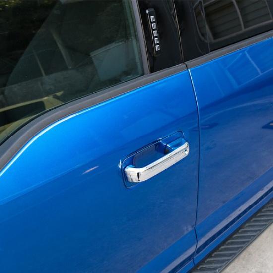 Chrome Exterior Door Handle Cover Trim For Ford F150 2Door 2015- No Smrt KH