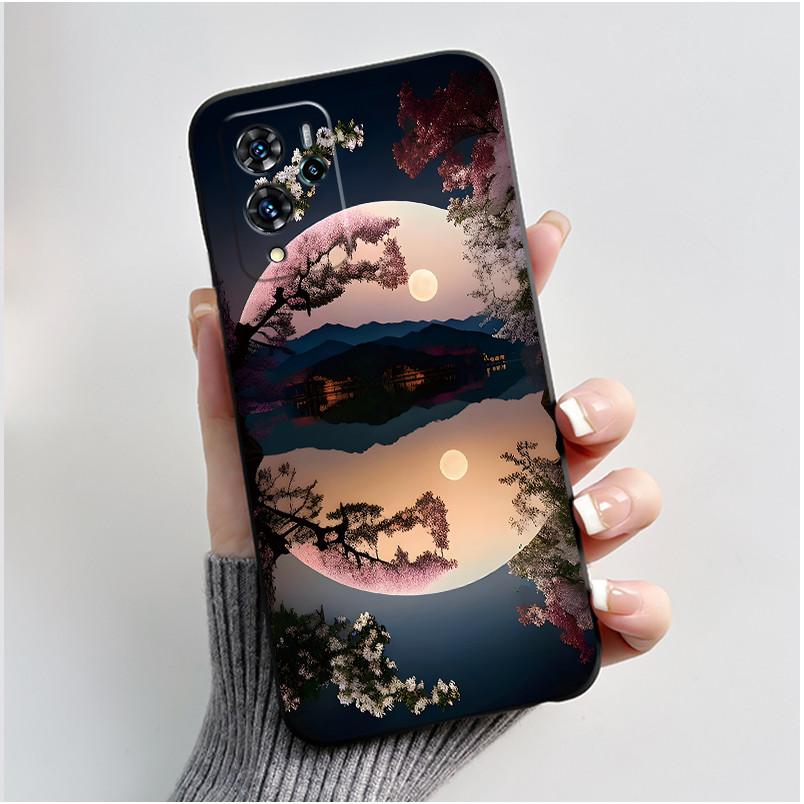For ZTE Blade V40 Pro/ZTE 9046 Case Cute Love Rabbit Funny Black Matte Soft TPU Protective Back Cover For ZTE V40 Pro Phone Case
