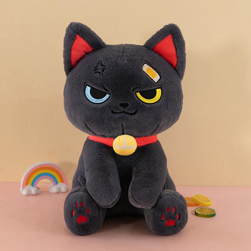 Funny Mood Cat Doll Plush Toy Cat Doll Dark Kitten Rag Doll Activity Gift