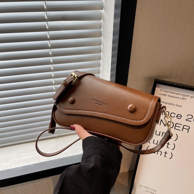 New textured shoulder saddle bag trendy fashion oblique span bag simple trend portable underarm women's bag