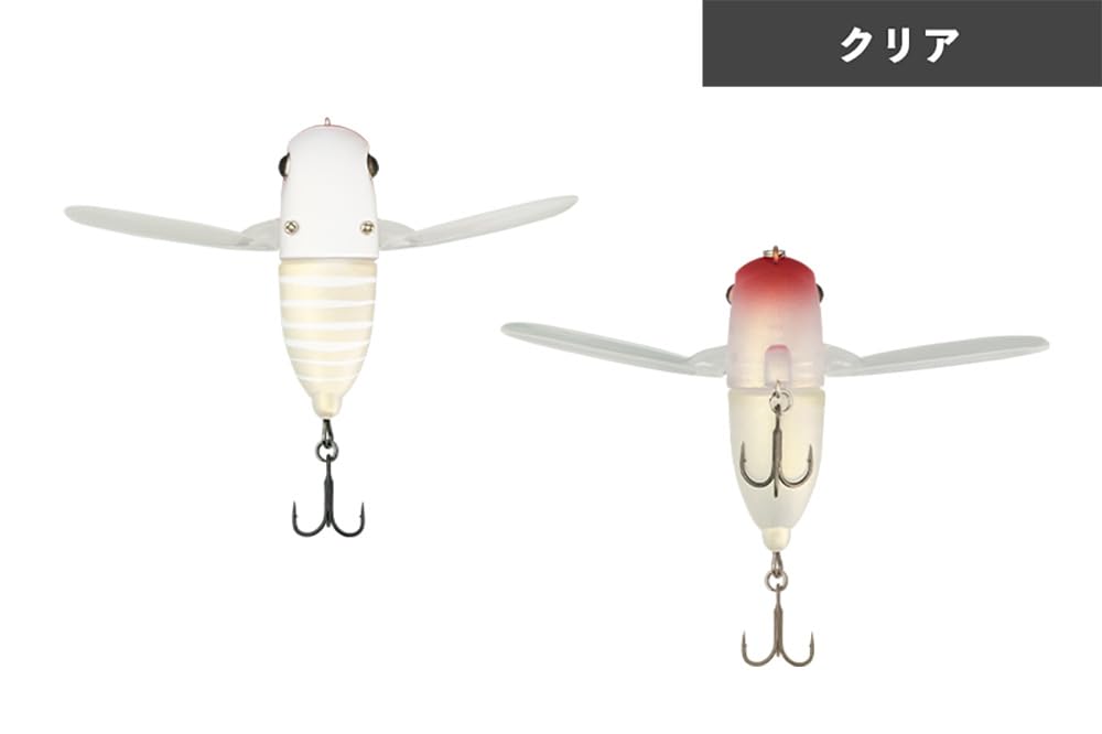Jackall SUISEN – Matte Shiro-hitori (Matte White Tiger Moth) Floating Topwater Lure 43 Mm / 5 G Soft Elastomer Wing Bait