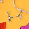 New Charm Beads 925 Silver Apple Skull Guitar Dangle For Bracelet Women Girl Fine DIY Jewelry Gift