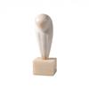 Resin Owl Sculpture Beige Creature Statue Heavy