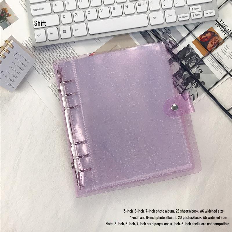 6-Inch Loose-Leaf Photo Album: Family Scrapbook & 3-Inch Small Card Storage