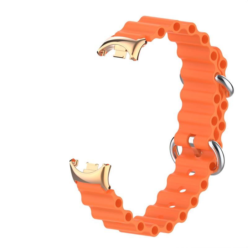 

Ремешок Ocean для Xiaomi Mi Band 8, ремешок для умных часов, спортивный силиконовый браслет Miband8, сменный браслет для Mi Band8, NFC Correa for Mi Band 8 золотой