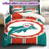 Jacksonville Jaguars Pattern Bedding Quilt Set Quilt Cover Pillowcase Home Decoration Birthday Gift (1 * duvet cover + 2 * pillowcase, without core)