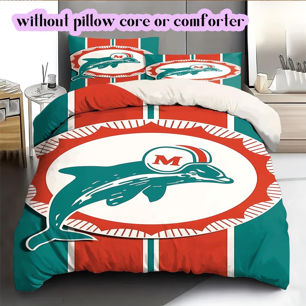 Jacksonville Jaguars Pattern Bedding Quilt Set Quilt Cover Pillowcase Home Decoration Birthday Gift (1 * duvet cover + 2 * pillowcase, without core)