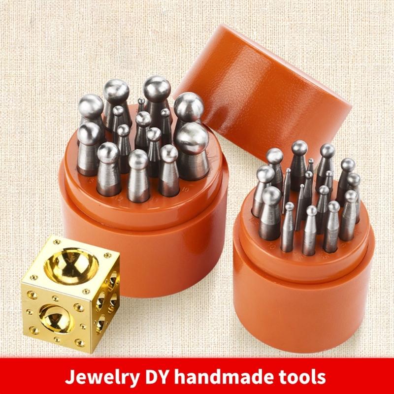 Jewelry Making Punch Set High Strength Steel Jewelry Forming Tool Perfect for Precisions Goldsmith Crafting and Projects