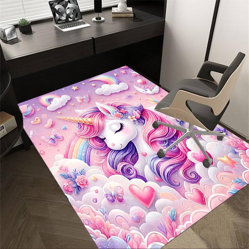 

1PC Unicorn Non-Slip Floor Carpet Compatible for Office&Living Room&Bedroom&Dining room - Soft & Pattern, Vibrant Colors-H0363 60cm by 90cm