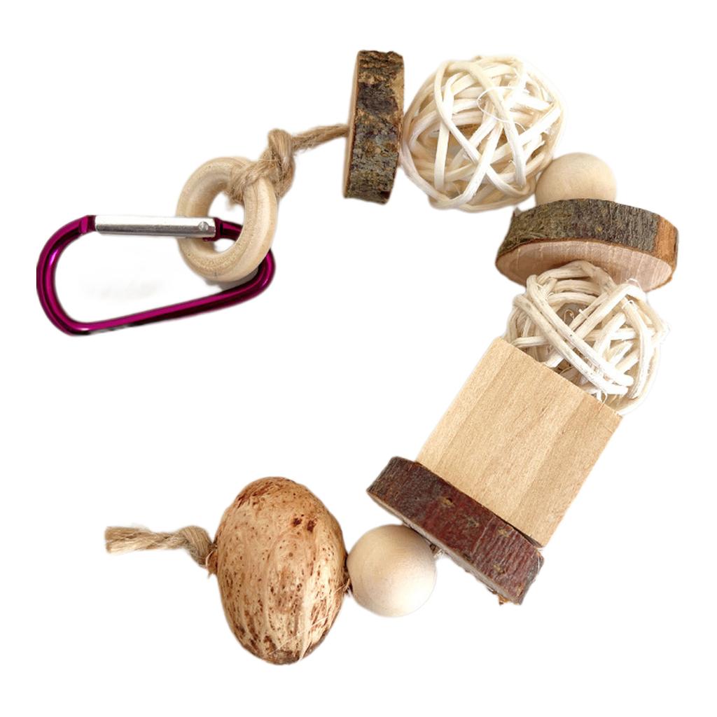 Kauspielzeug für Hamster und Kleintiere, für Vögel, Papageien, Kauspielzeug, Weihnachtsblock, Cluster zum Kauen und Zähneknirschen