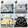 3D Anchor Pattern Bedding Single Double Bed Full Size Special Peace Symbol Printed Pillowcase and Quilt Cover 2 or 3 Comfortable Home Decoration