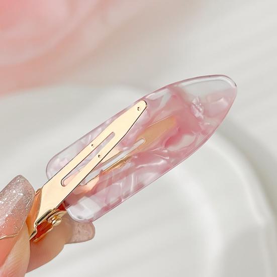 2Pcs Korean Style Anti-slip Teeth Hair Clip Acrylic Flat Seamless Hair Barrette Hair Accessories